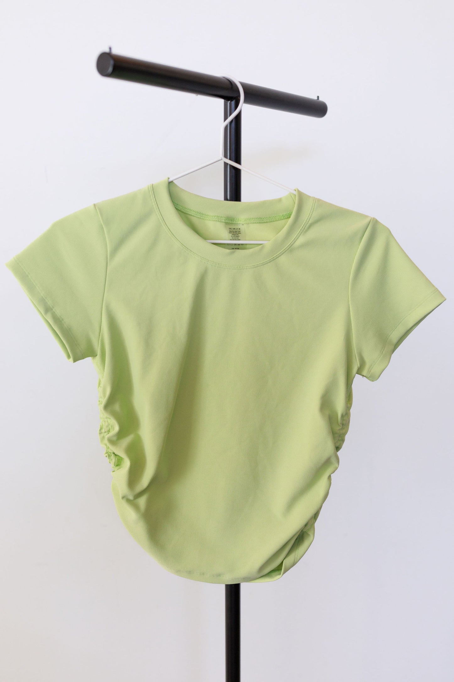 Refine Ribbed Cinched Baby Tee
