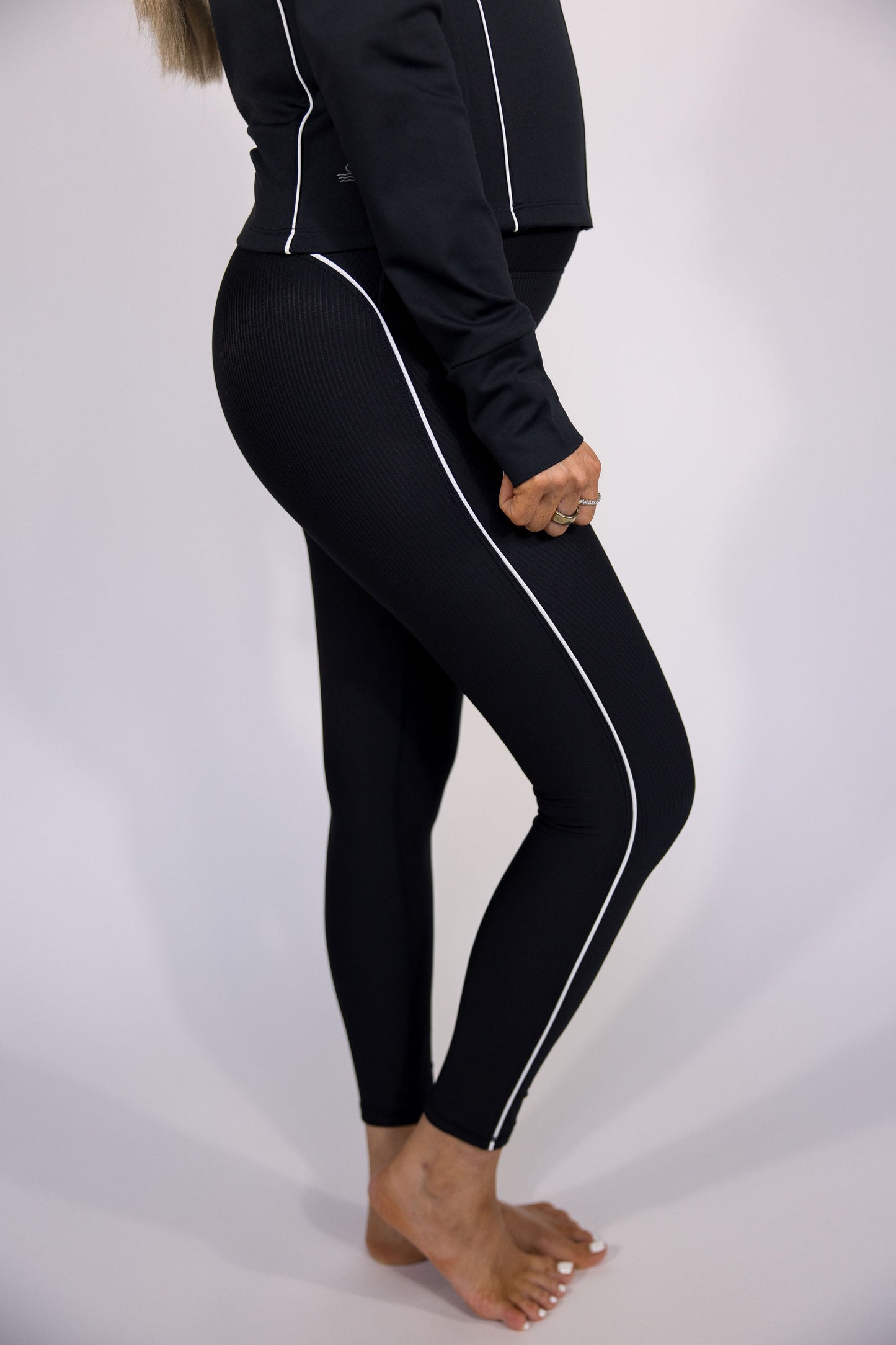 Power Piped Ribbed Legging
