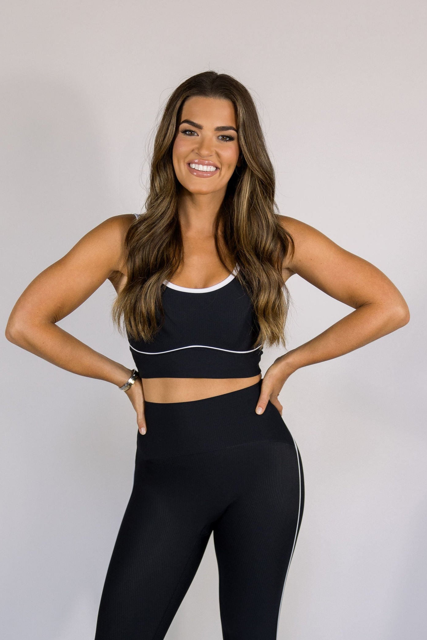 Power Piped Ribbed Bra