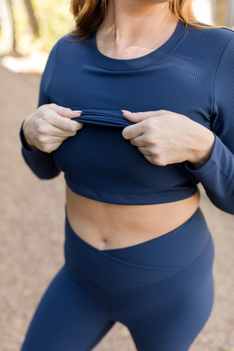 Ribbed All in One Long Sleeve Baby Tee