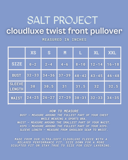 CloudLuxe Twist Quarter Zip Pullover