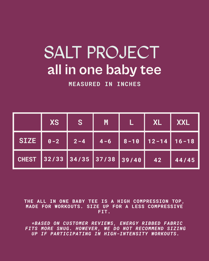Ribbed All in One Cinched Baby Tee