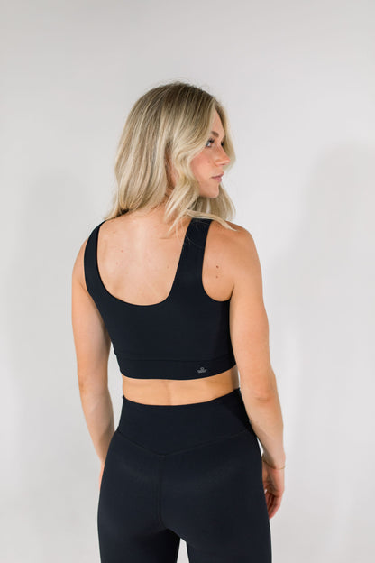 Refine Ribbed Crossover Crop Top