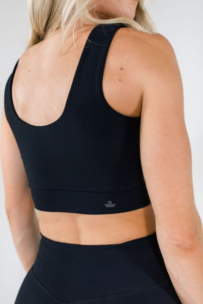 Refine Ribbed Crossover Crop Top