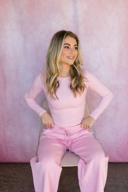 Aire Cinched Long Sleeve Baby Tee