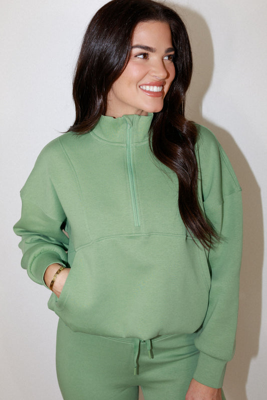 Here to Stay Half Zip Pullover