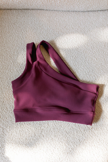 Wine Refined Ribbed Show Stopper Bra