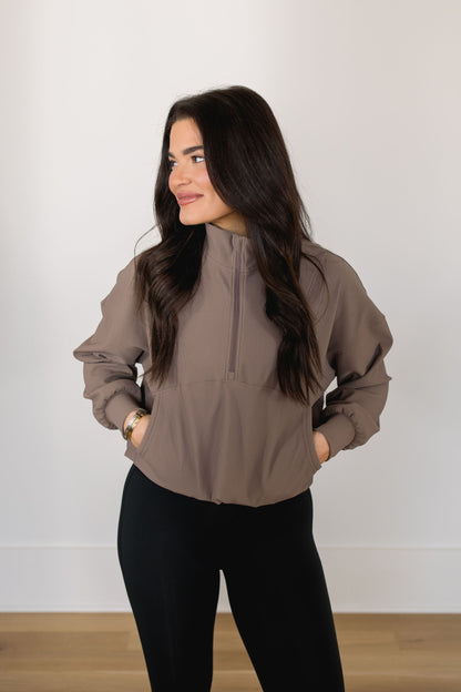 Ribbed Here to Stay Half Zip Pullover