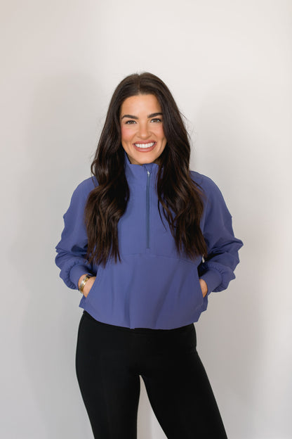 Ribbed Here to Stay Half Zip Pullover