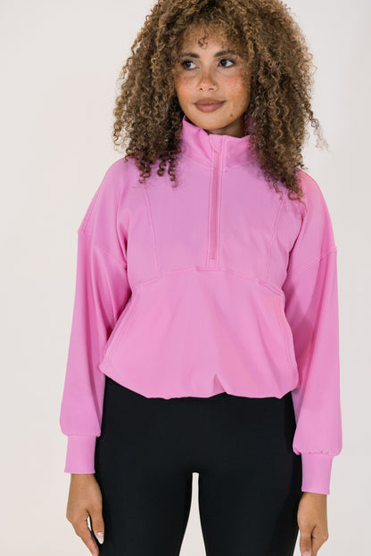 Ribbed Here to Stay Half Zip Pullover