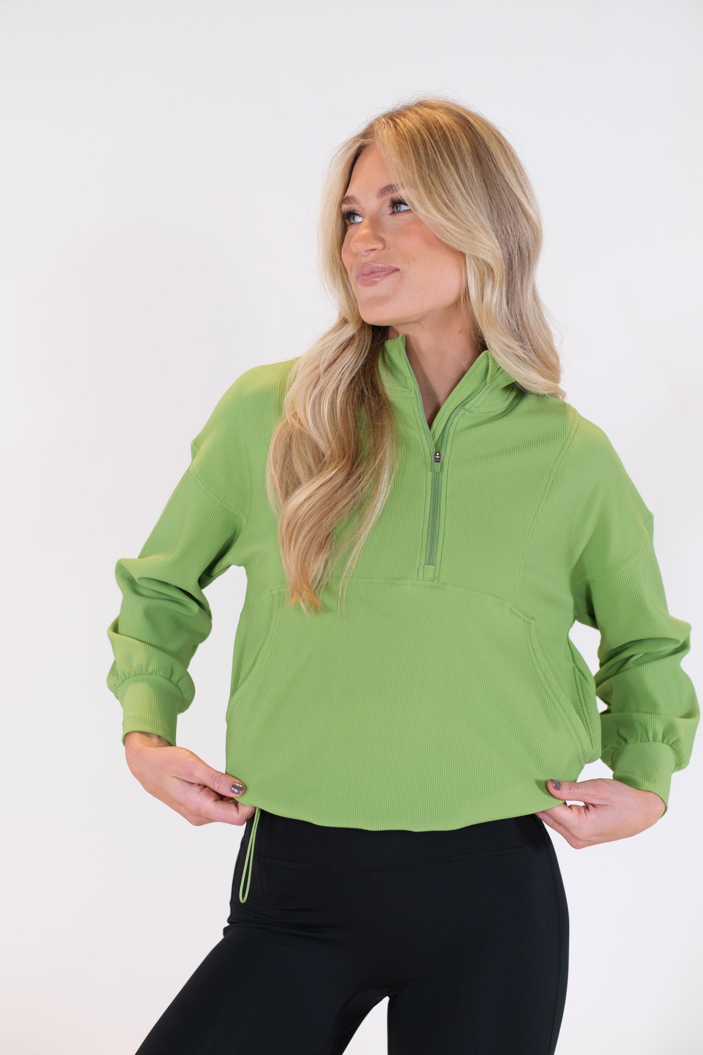 Ribbed Here to Stay Half Zip Pullover