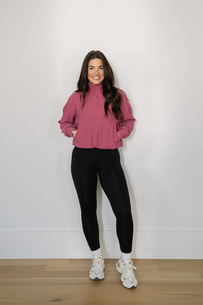 Ribbed Here to Stay Half Zip Pullover