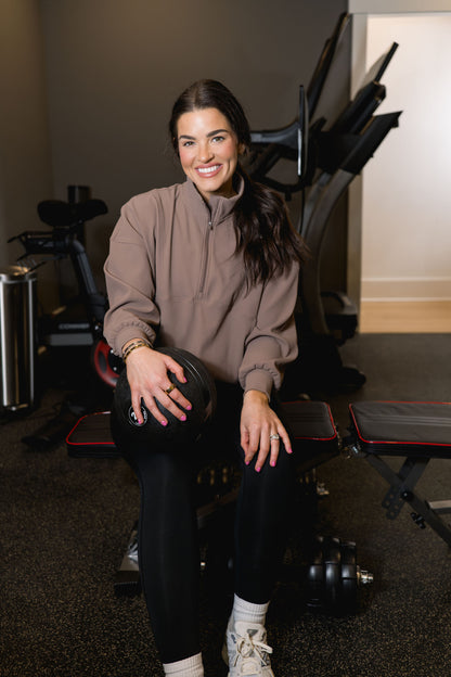 Ribbed Here to Stay Half Zip Pullover