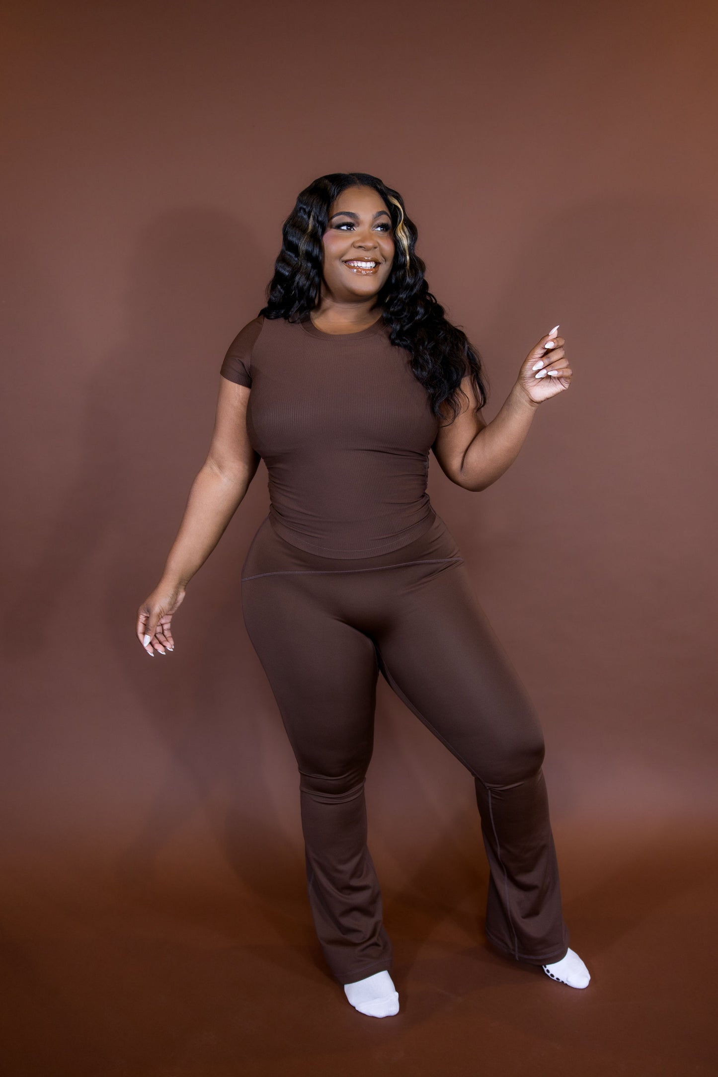 Ribbed All in One Cinched Baby Tee
