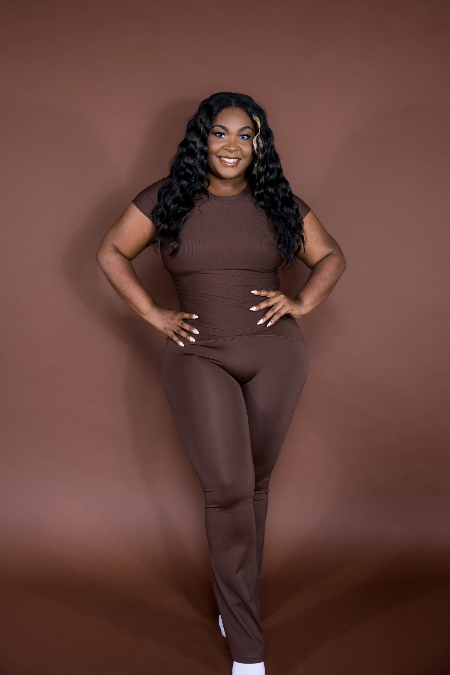 Ribbed All in One Cinched Baby Tee