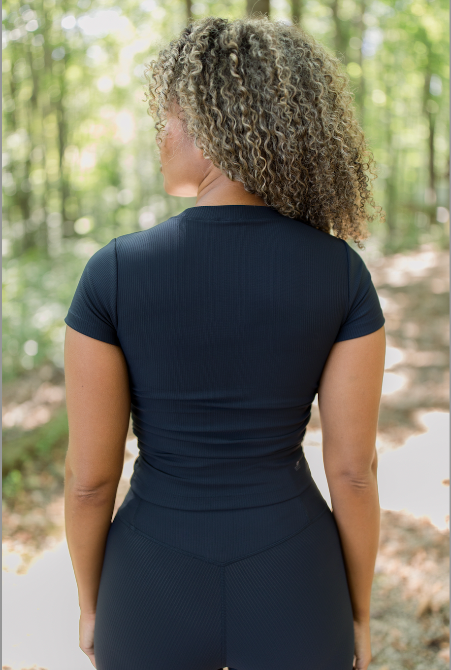 Ribbed All in One Cinched Baby Tee