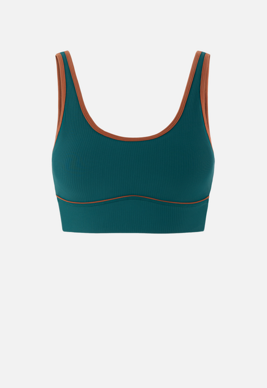 Power Piped Ribbed Bra