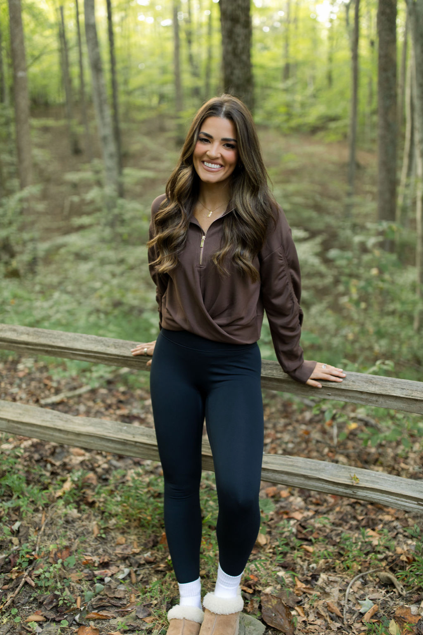 CloudLuxe Twist Quarter Zip Pullover