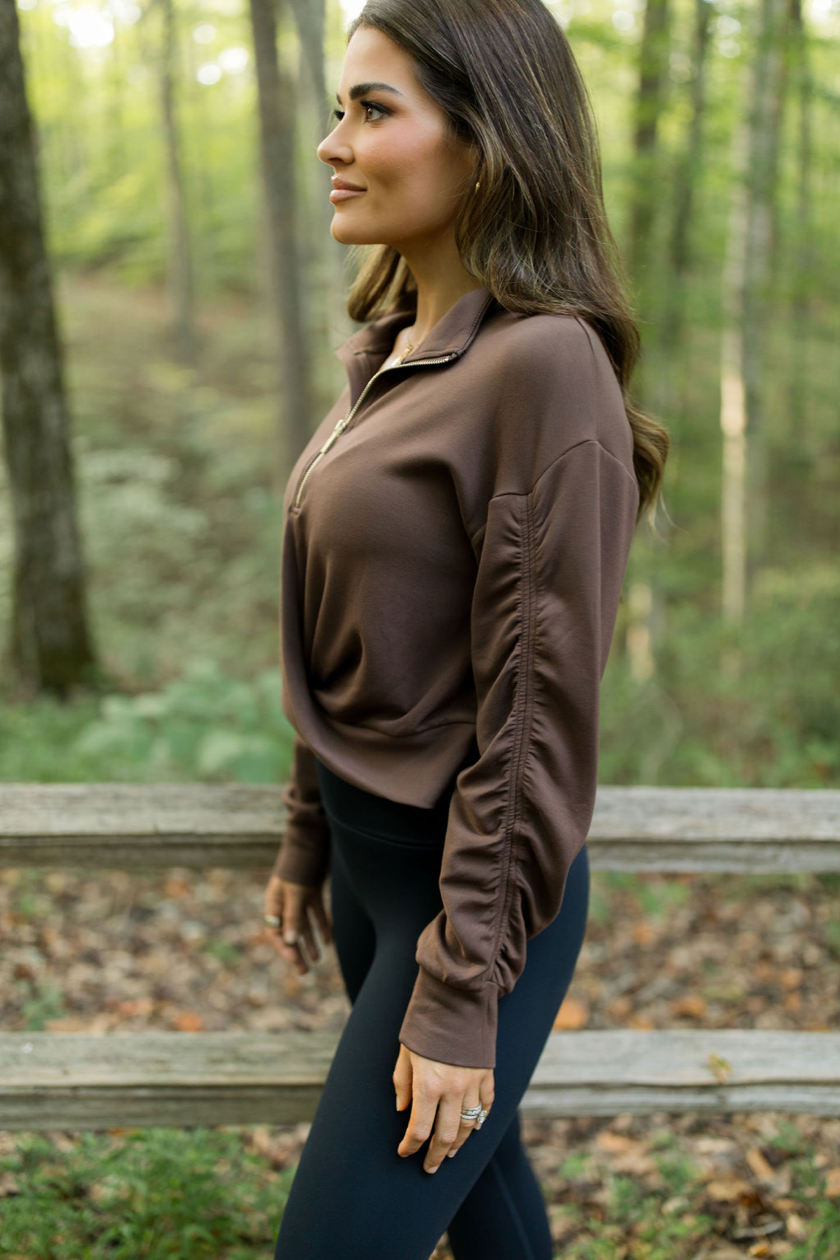 CloudLuxe Twist Quarter Zip Pullover
