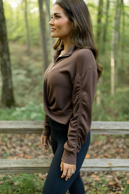 CloudLuxe Twist Quarter Zip Pullover