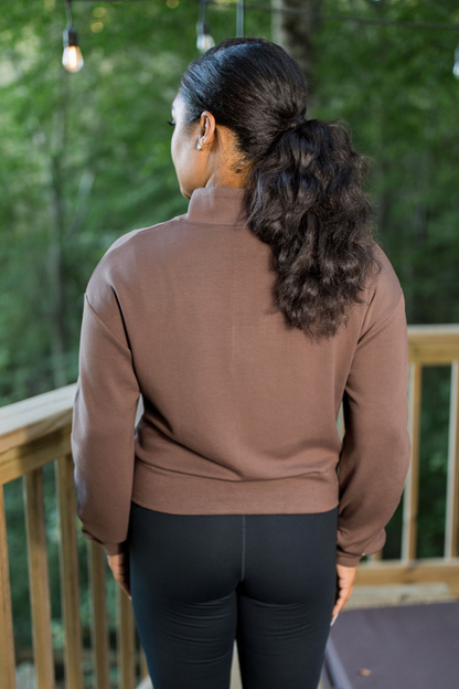 CloudLuxe Twist Quarter Zip Pullover