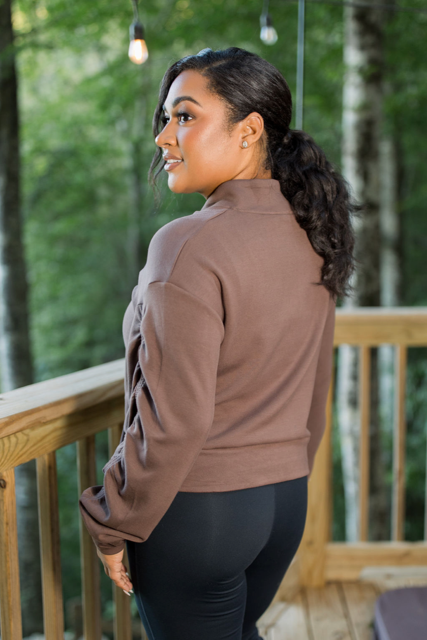 CloudLuxe Twist Quarter Zip Pullover