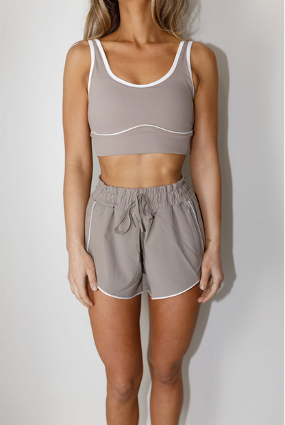 Brushed Power Piped Bra