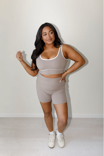 Brushed Power Piped Bra