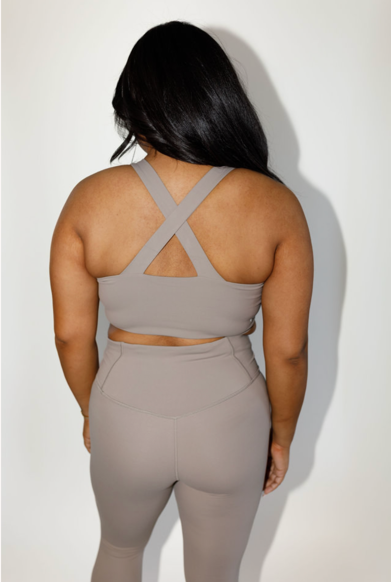 Brushed Front and Center Bra