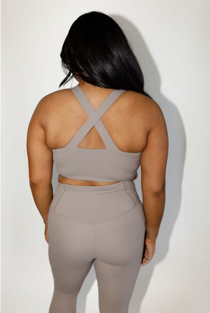 Brushed Front and Center Bra