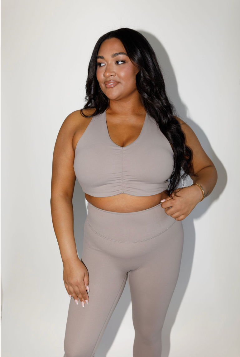 Brushed Front and Center Bra