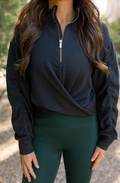 CloudLuxe Twist Quarter Zip Pullover