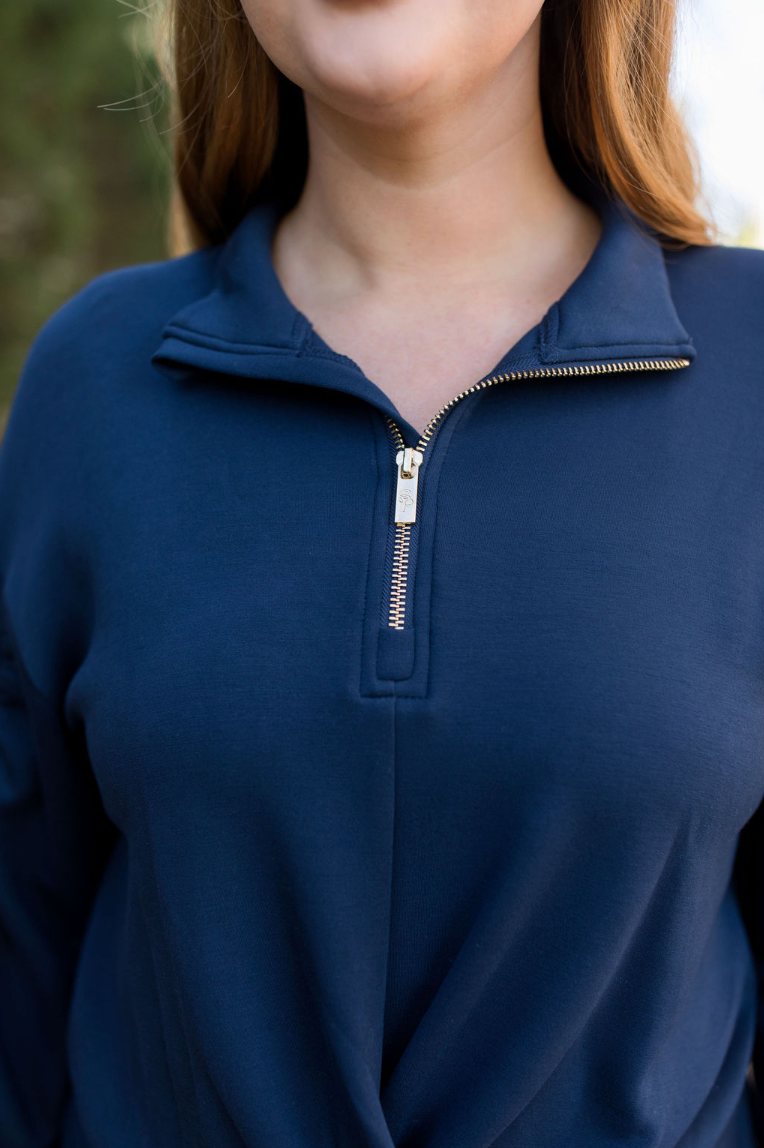 CloudLuxe Twist Quarter Zip Pullover