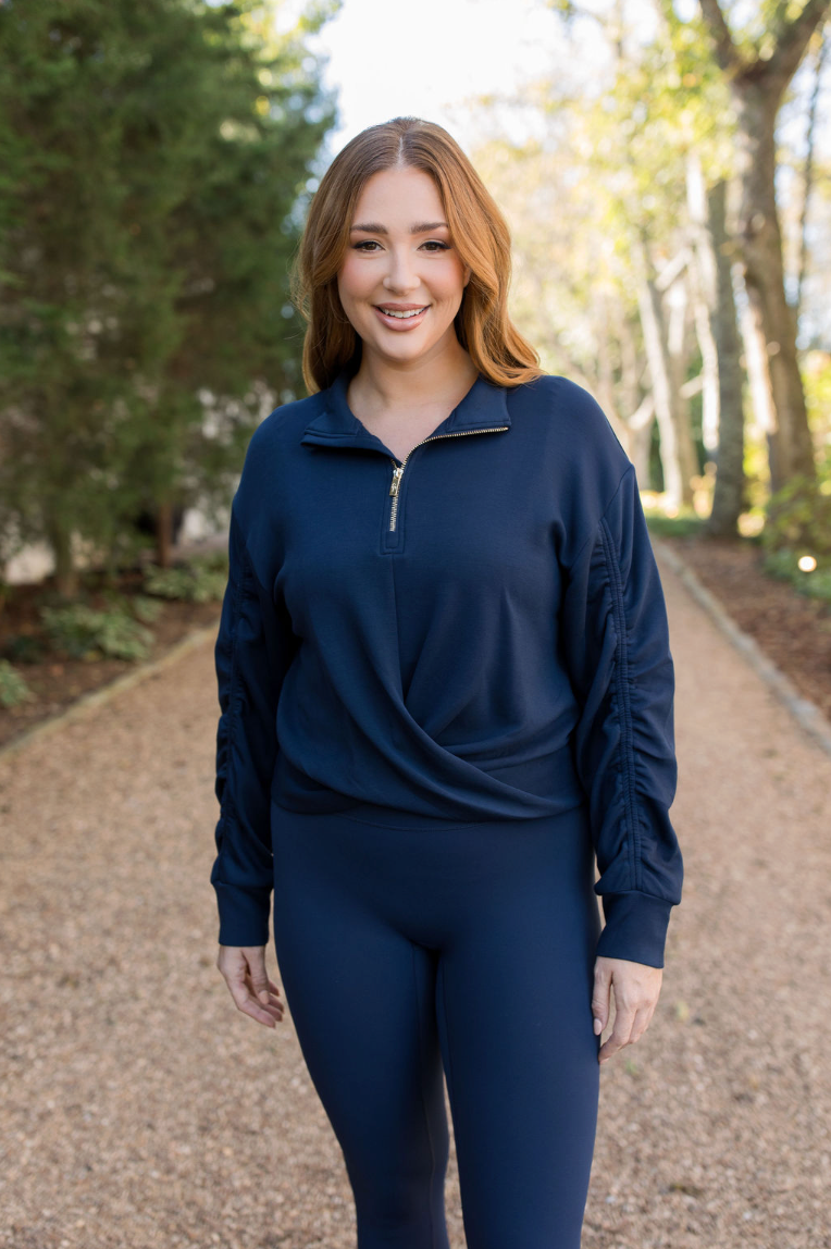CloudLuxe Twist Quarter Zip Pullover