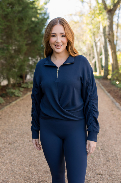 CloudLuxe Twist Quarter Zip Pullover