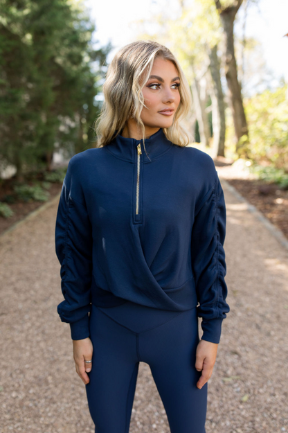 CloudLuxe Twist Quarter Zip Pullover