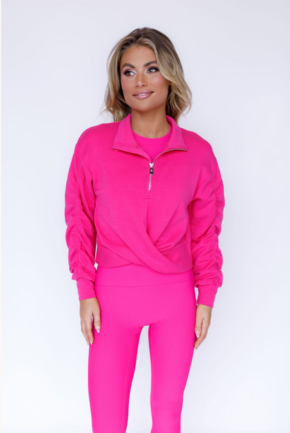 CloudLuxe Twist Quarter Zip Pullover