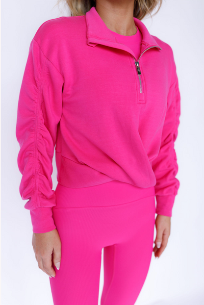 CloudLuxe Twist Quarter Zip Pullover