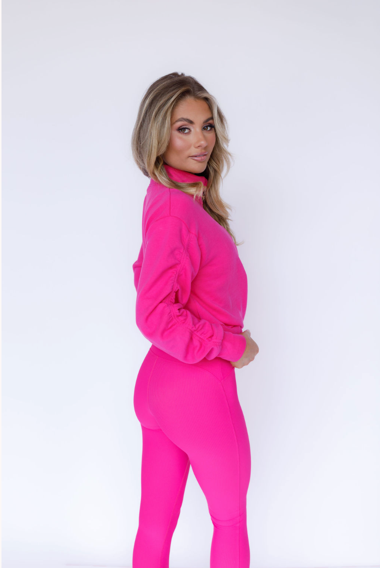 CloudLuxe Twist Quarter Zip Pullover