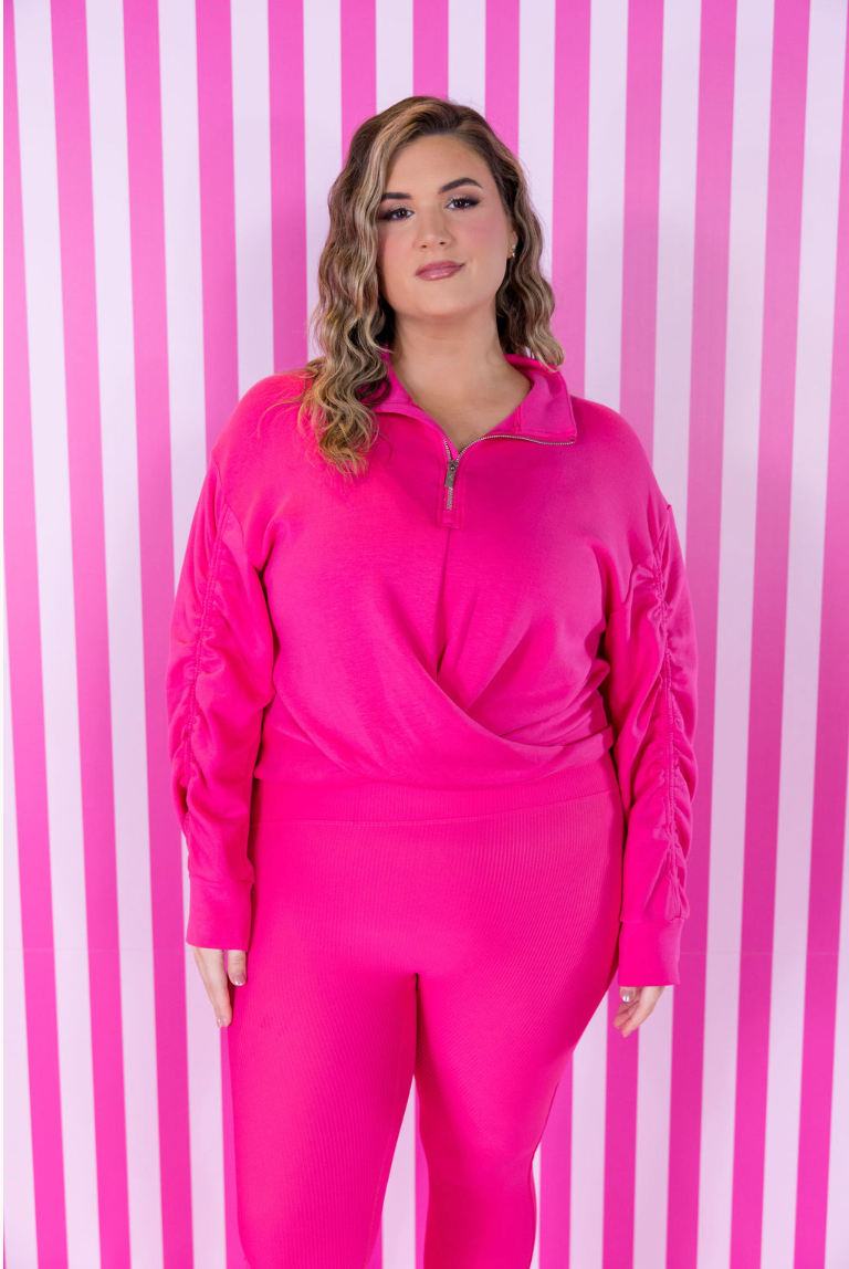CloudLuxe Twist Quarter Zip Pullover