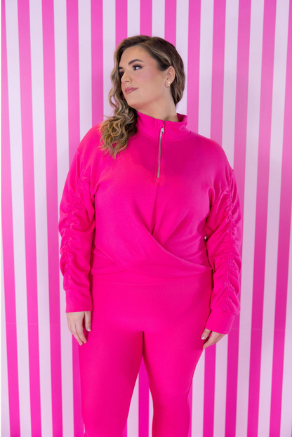 CloudLuxe Twist Quarter Zip Pullover