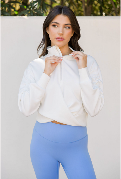 CloudLuxe Twist Quarter Zip Pullover