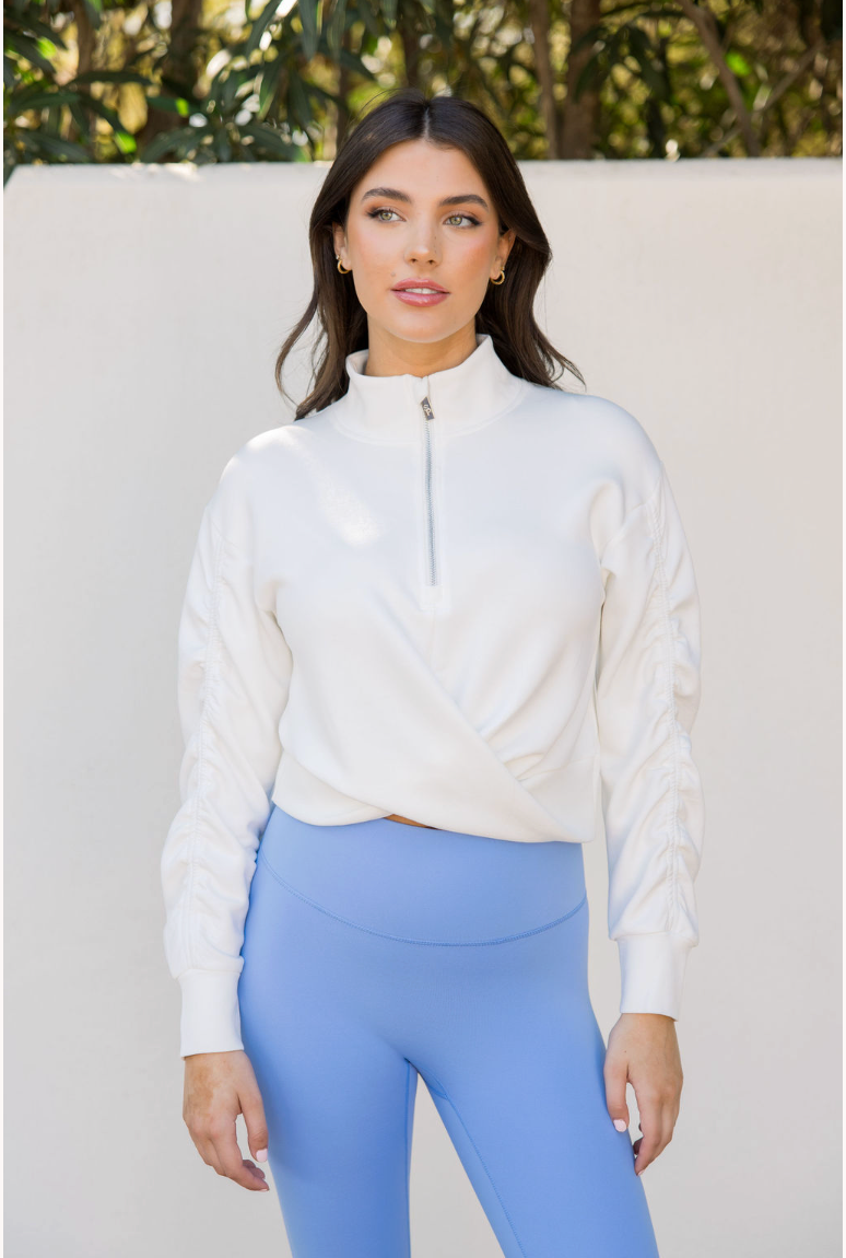 CloudLuxe Twist Quarter Zip Pullover