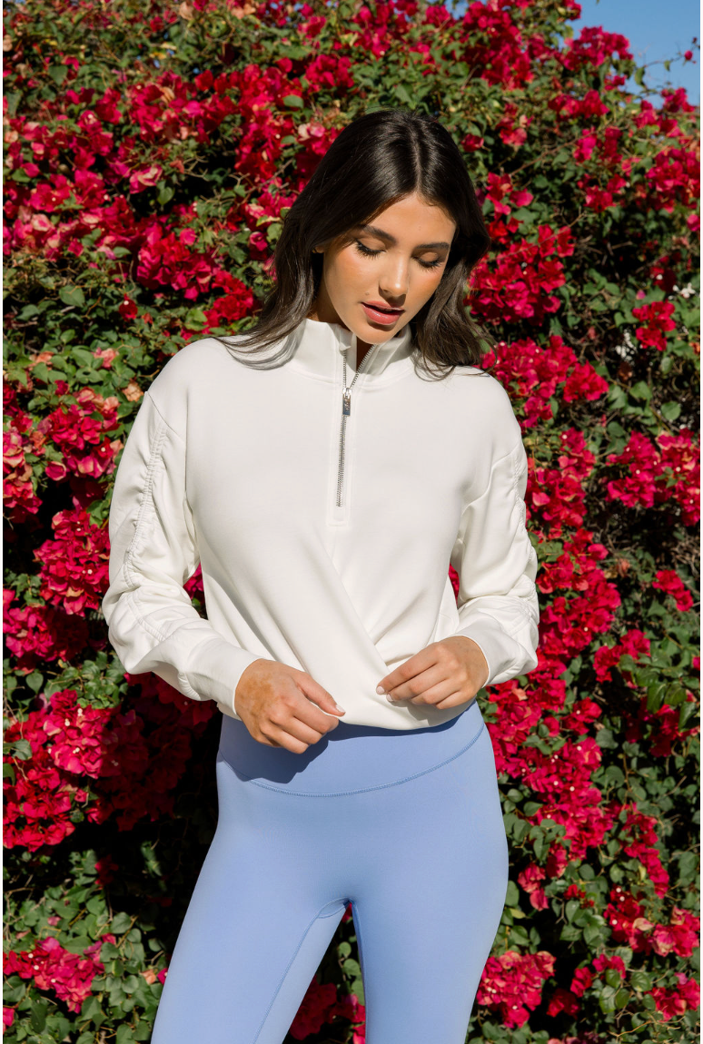 CloudLuxe Twist Quarter Zip Pullover